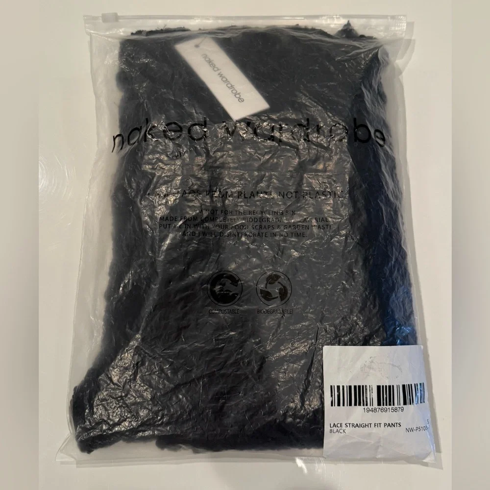 Naked Wardrobe🖤 Black Stretch Lace straight leg pants | small | NWT - Picture 15 of 15
